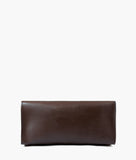 Dark brown multi compartment satchel bag