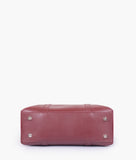 Burgundy double-handle tote bag